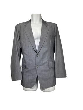 Vintage paris custom tailor & silk store gray blazer Size 40